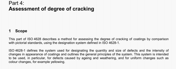 Assessment of degree of cracking