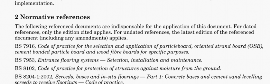 Code of practice for installation of laminate floor coverings