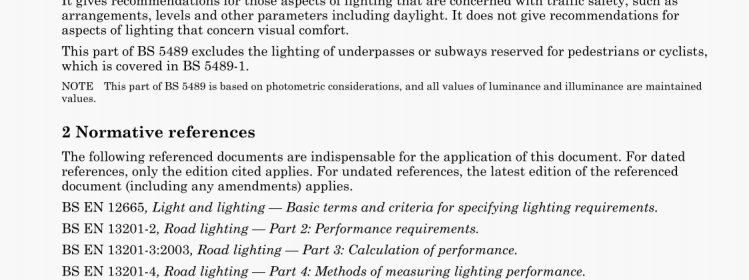 Code of practice for the design of road lighting