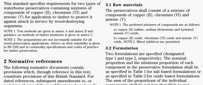 Copper/chromium/arsenic preparations for wood preservation