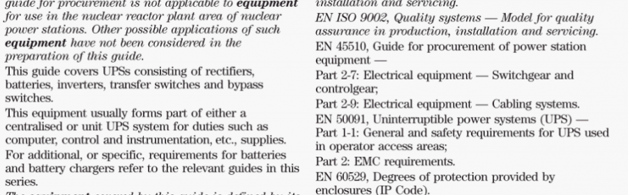 Guide for procurement of power station equipment