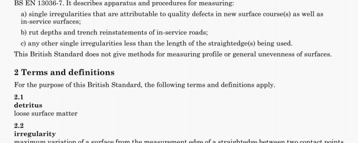 Methods of measuring irregularities on surfaces of roads