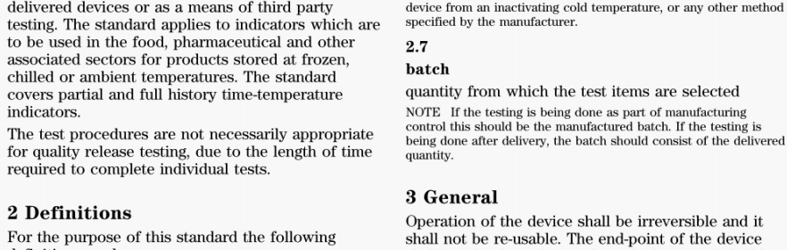 Performance specification and reference testing