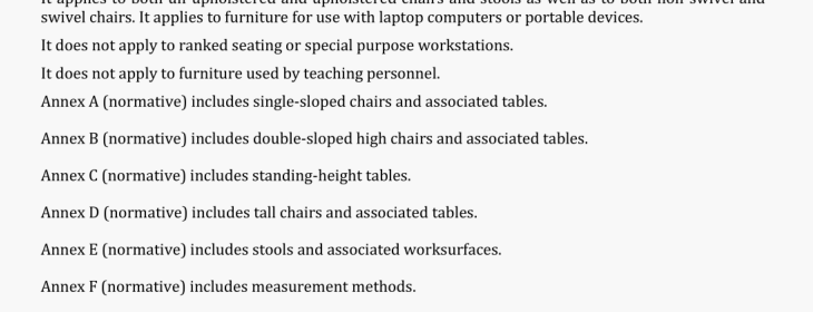 BS EN 1729-1:2015 Furniture - Chairs and tables for educational institutions Part 1: Functional dimensions