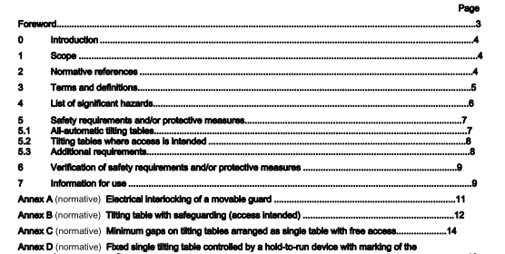 BS EN 13035-4:2003 - Machines and plants for the manufacture, treatment and processing of flat glass — Safety requirements — Part 4: Tilting tables