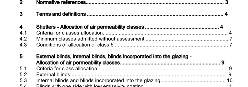 BS EN 13125:2001 - Shutters and blinds — Additional thermal resistance — Allocation of a class of air permeability to a product