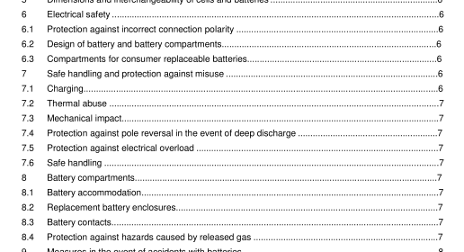 BS EN 50272-4:2007 - Safety requirements for secondary batteries and battery installations — Part 4: Batteries for use in portable appliances