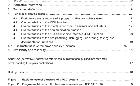 BS EN 61131-1:2003 - Programmable controllers — Part 1: General information