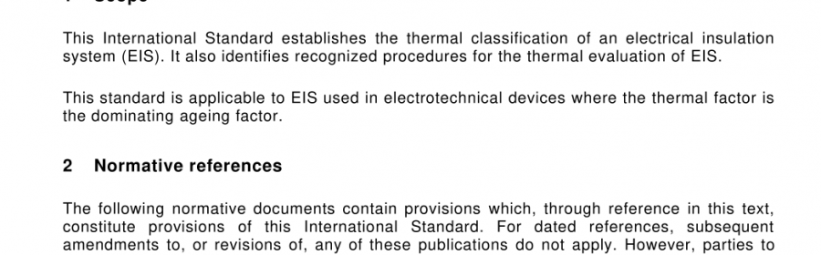 BS EN 62114:2001 - Electrical insulation systems (EIS) — Thermal classification