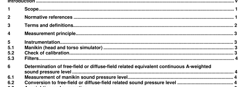 BS EN ISO 11904-2:2004 - Acoustics — Determination of sound immission from sound sources placed close to the ear — Part 2: Technique using a manikin