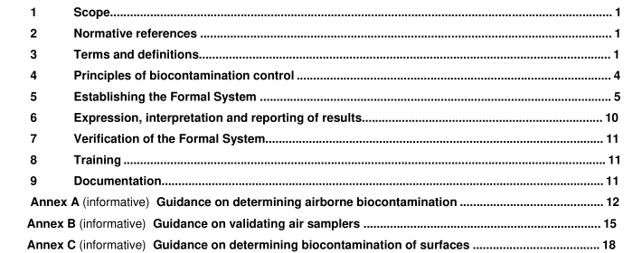 BS EN ISO 14698-1:2003 - Cleanrooms and associated controlled environments — Biocontamination control — Part 1: General principles and methods