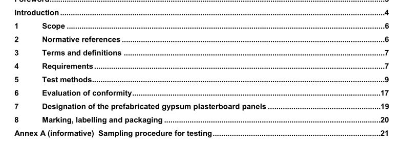 EN 13915:2007 - Prefabricated gypsum plasterboard panels with a cellular paperboard core - Definitions, requirements and test methods