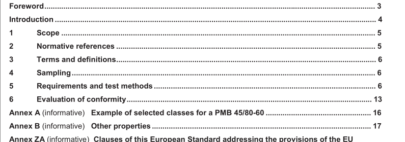 EN 14023:2010 - Bitumen and bituminous binders - Specification framework for polymer modified bitumens