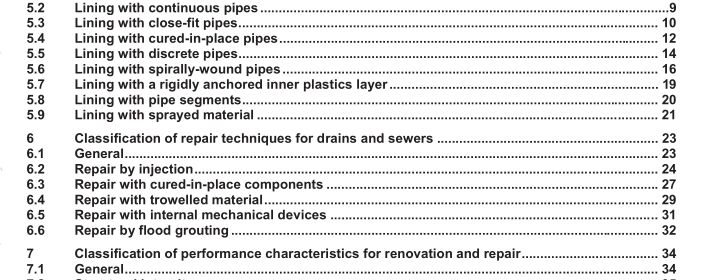 EN 15885:2010 - Classification and characteristics of techniques for renovation and repair of drains and sewers