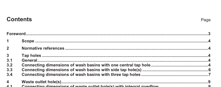EN 31:2011 - Wash basins — Connecting dimensions